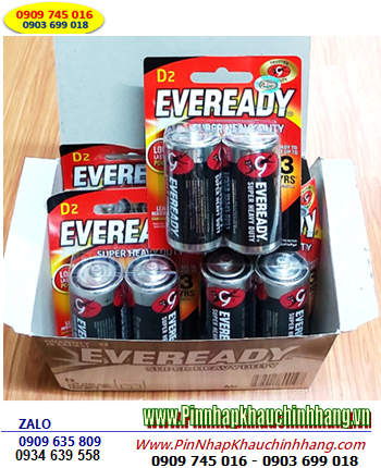 COMBO 01HỘP 6vỉ Pin D 1.5v Eveready 1250-BP2 _Giá chỉ 246.000/Hộp 12viên